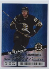 2024-25 Upper Deck Credentials Debut Ticket Access Blue /399 Justin Brazeau y0i