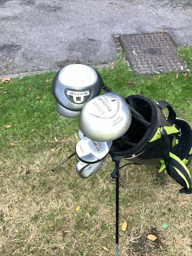 Ladies Golf Club Half Set Driver 3-5 Woods Hybrid 7-9 Iron Sw Putter Stand Bag - Picture 8 of 17