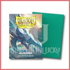 Aurora 100 Matte Dragon Shield Sleeves Standard Size🐉for MTG Pokemon DBS UA DGM