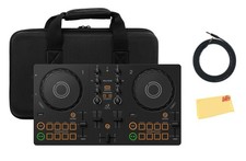Pioneer DJ DDJ-FLX2 Compact 2-Channel DJ Controller Bundle with Case, Instrum...