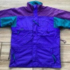 Mens Vintage Columbia Gizzmo Coat Jacket 80s 90s Colourblock Windbreaker Anorak