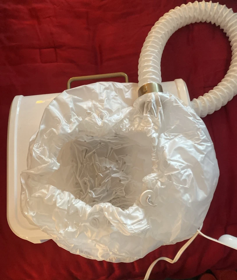 VINTAGE HOT SHOT TOOLS GOLD N HOT PORTABLE ELECTRC BONNET HAIR DRYER 3 SPEED WOW - Image 2 of 4