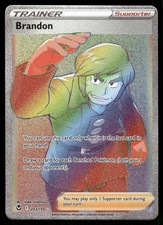 Pokemon Cards Brandon 203/195 Silver Tempest Rainbow Rare NM on eBay