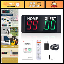 Portable LED Digital Scoreboard with Remote - Tabletop Score Keeper for Games