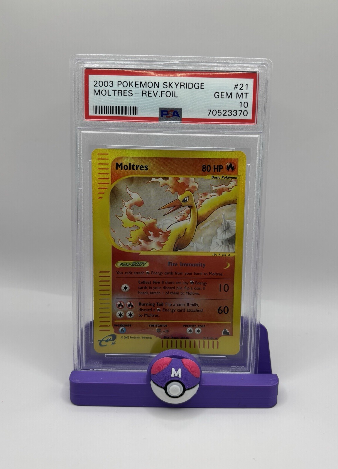 2003 Skyridge Moltres 21/144 Reverse Foil Pokemon card PSA 10 GEM MINT 💎