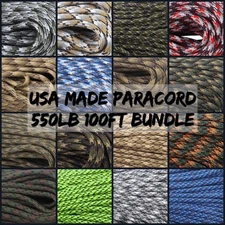 Atwood 550 Paracord 100ft USA Made Type III 7-Strand Nylon