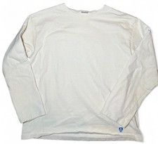 ORCIVAL Basque Shirt Long Sleeve White Cotton Boat Neck Logo Stitch Women  s 3