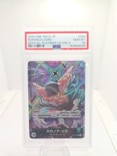 Roronoa Zoro (Official Playmat Limited Edition Vol.4) graded PSA 10 for sale on eBay