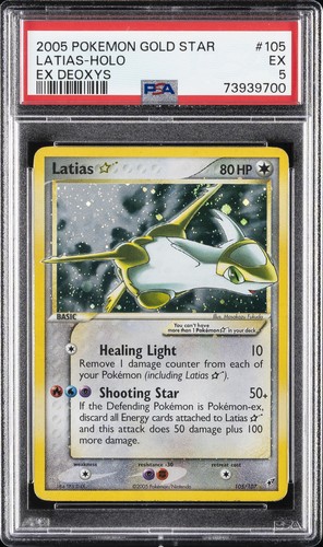 2005 POKEMON EX DEOXYS GOLD STAR #105 LATIAS-HOLO PSA 5