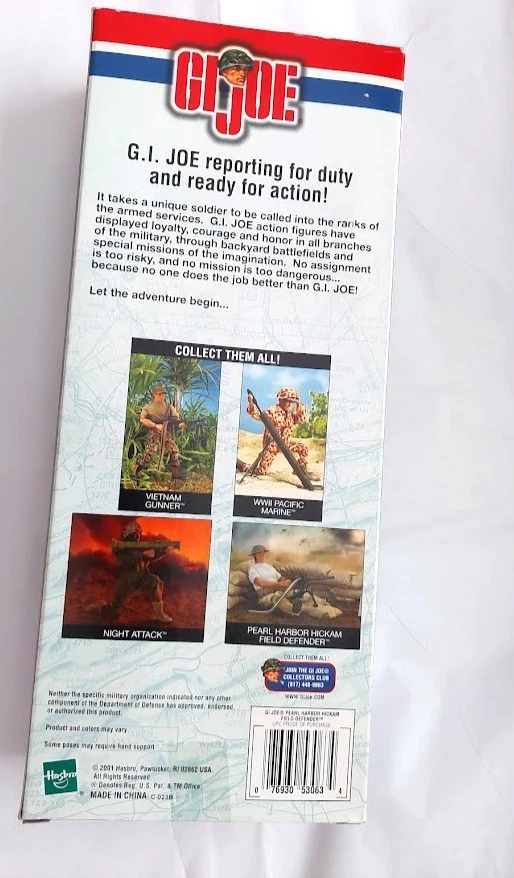Vintage G.I. Joe Pearl Harbor Hickam Field Defender 12" Hasbro 2001 nuevo Foto 3 de 4