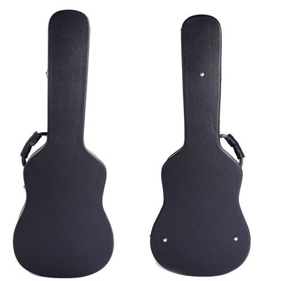 41'' Acoustic Hard Guitar Case Wooden Hardshell Carrying Box Black