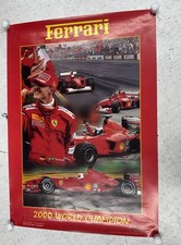 Vintage Ferrari Michael Schumacher 2000 World Champion Poster F1 Vintage Ferrari Michael Schumacher 2000 World Champion Poster F1