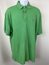 Tommy Hilfiger Polo Shirt Mens Size XL Green Classic Fit Short Sleeve Cotton