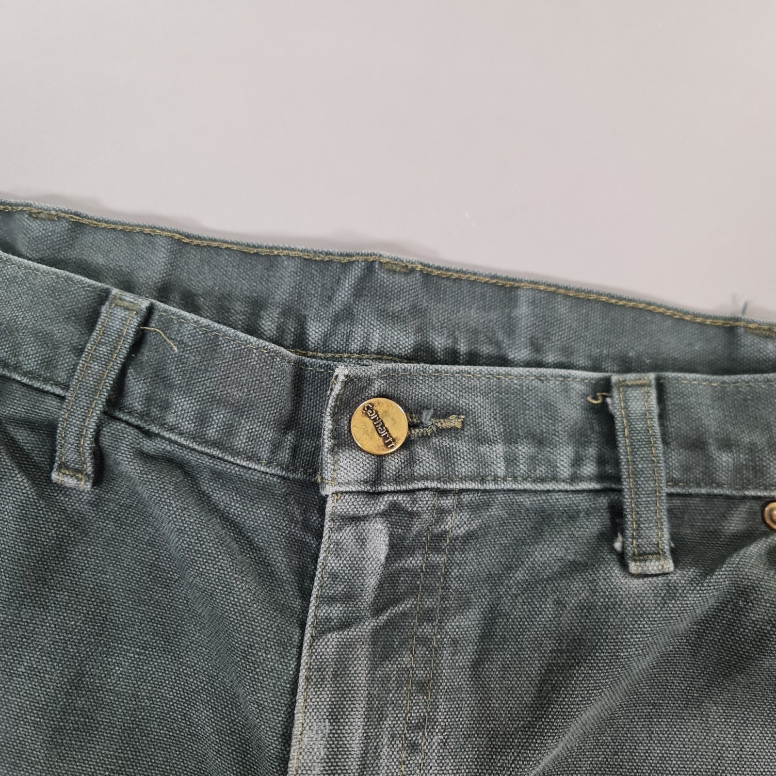 Carhartt Mens Jeans Grey W32 L30 Double Knee Duck Canvas B136 Baggy Trousers thumbnail 3