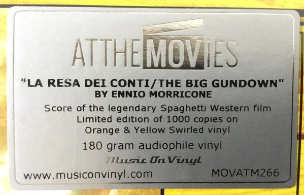 La Resa Dei Conti / The Big Gundown Ennio Morricone Coloured Vinyl LP - Image 3 of 3