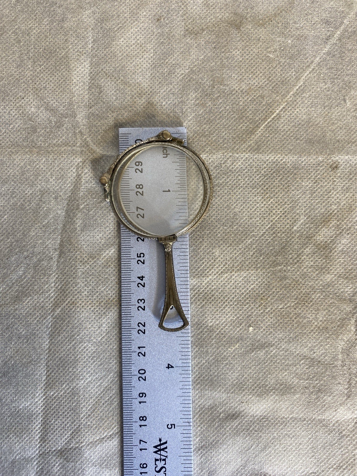 Antique Sterling Lorgnette Folding Pince Nez Opera Glass Excellent Condition