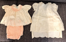 Vintage Tiny Tots Baby Girl Dress Bloomer Set Pink Plaid Dress/Slip Set