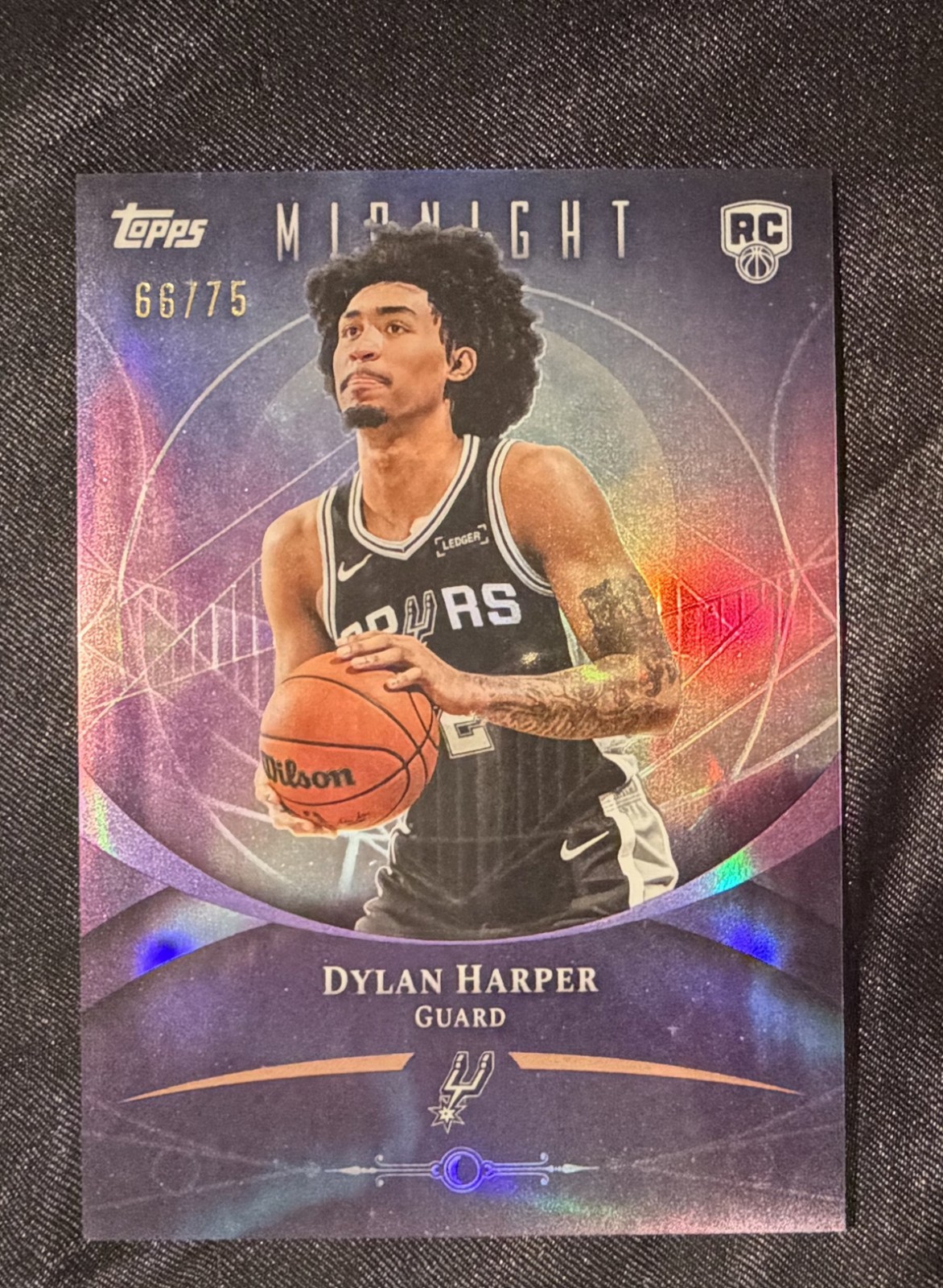 2025-26 Topps Midnight Dylan Harper RC Rookie #62 Dusk /75