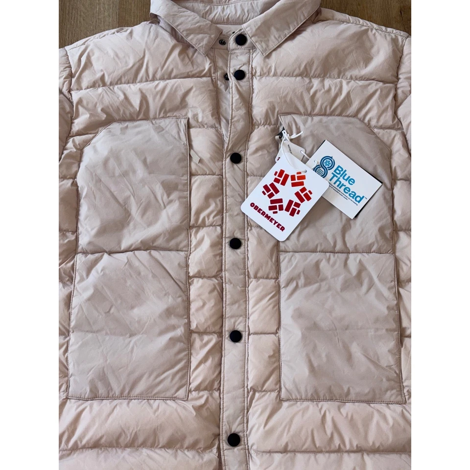 Chaqueta Camisa de Plumón Obermeyer Explorer Para Hombres Nueva con Etiquetas -Mediana-Cemento Foto 2 de 4