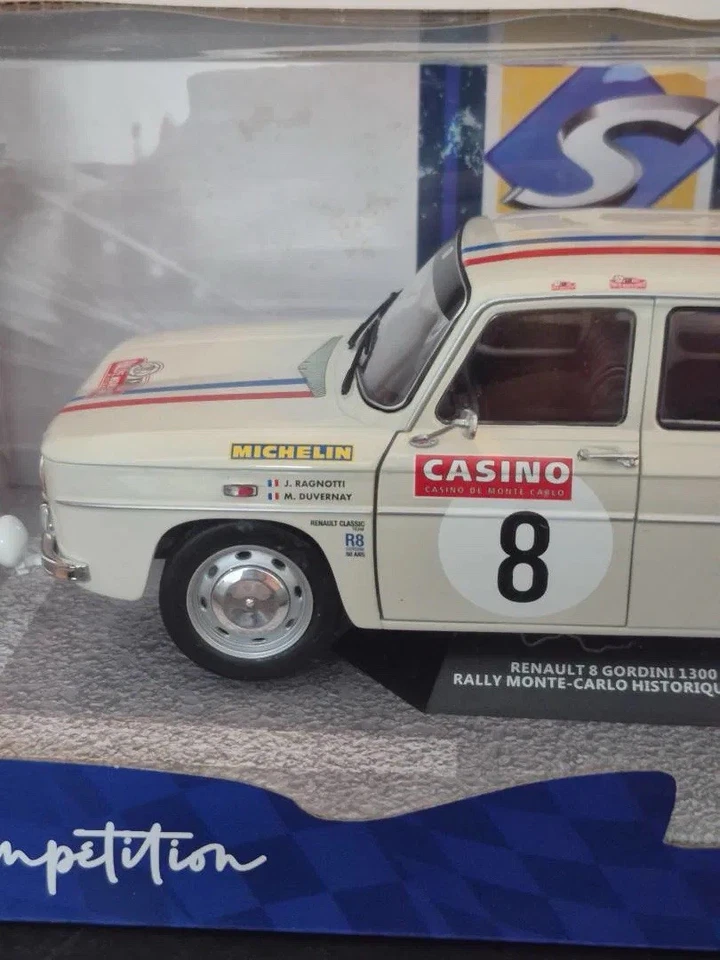 RARE SOLIDO 1:18 Renault 8 Gordini 1300 #8 Rally Monte Carlo - S1803608 - Image 3 of 4