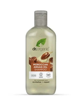 Dr Organic Moroccan Argan Oil Shampoo 265ml Vegan New Sealed Rpp £6.99 - Image 1 of 2