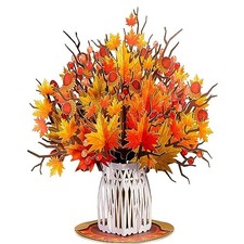 Paper Love HugePop 3D Pop Up Card, With Detachable Paper Maple Leaf Bouquet