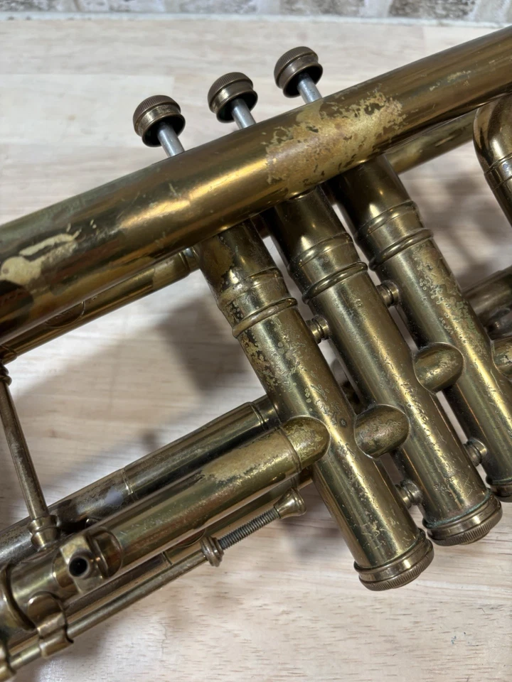 💎Antiguo 1937 CG. Trompeta Conn Elkhart Indiana💎Número de serie 312617💎Sin precio base Foto 4 de 4