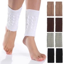 Sweet Twist Wool Knitted Leg Warmer For Women Autumn Winter Short Leg Warmers