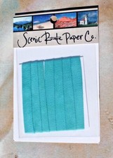 Scenic Route Paper Co. 3/8  TEAL Twill Trim Tape Ribbon, Scrapbooking Craft NIP
