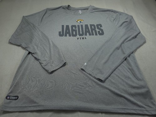 Jacksonville Jaguars Shirt Double Extra Large Long Sleeve Gray New Era Mens