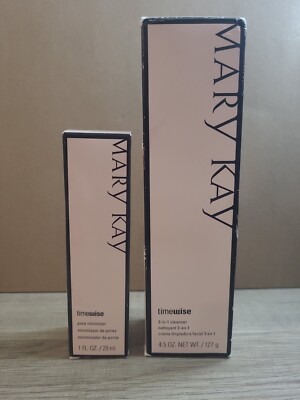 Mary Kay TimeWise 3 in 1 Cleanser 4.5 fl oz and pore minimizer 1.FLoz
