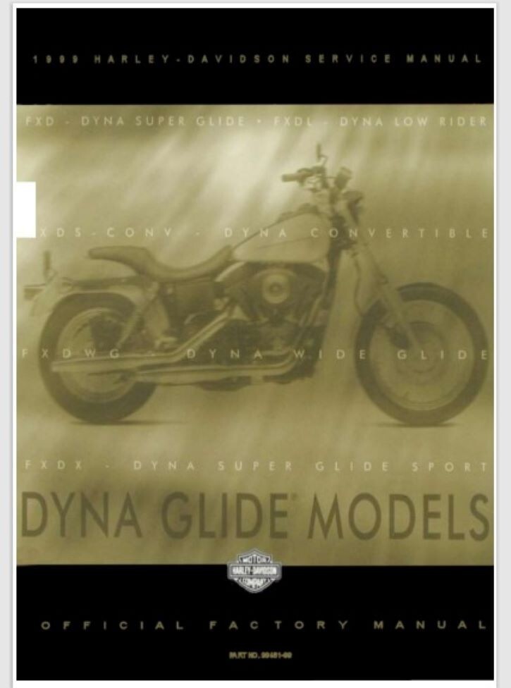 「11111」 1999 Harley Davidson Dyna all models Service manual 544 pages