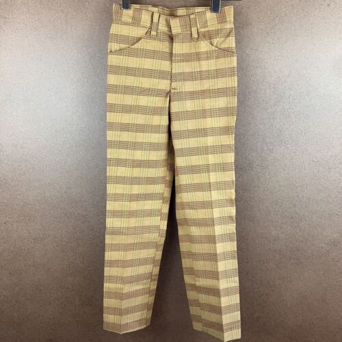 VTG 60s NWT Deadstock Penneys Ranchcraft Boys Plaid Western Trousers Sz 12 24x25 - Picture 4 of 5