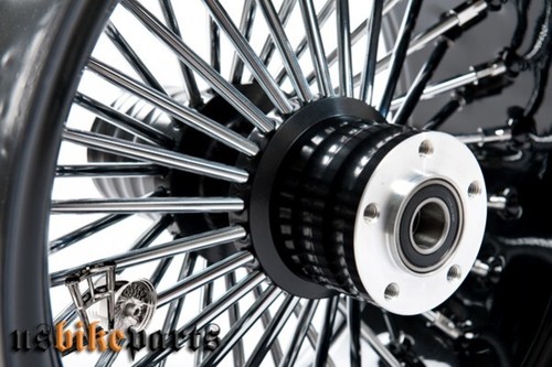 18x8,5" Big Fat King Spoke Felge schwarz hinten passend für Harley-Davidson - Bild 5 von 8