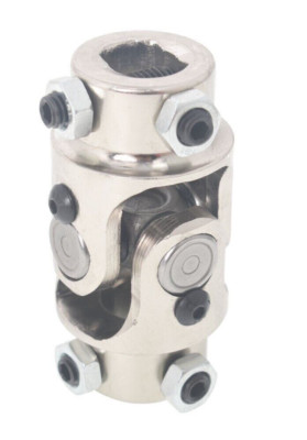 Steering Chrome U-Joint Shaft 3/4'' Round X 3/4'' - 36 Stainless Steel Universal