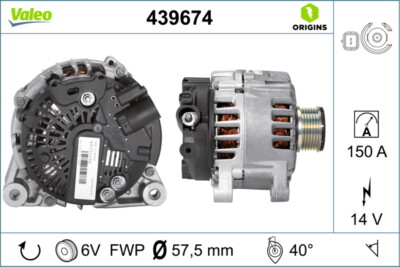 VALEO 439674 Alternator for CITROEN,FIAT,LANCIA,PEUGEOT