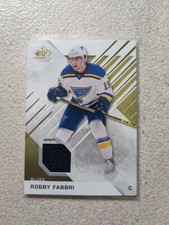 2016-17 SP Game Used Base Gold RELIC #2 Robby Fabbri JSY BLUES!