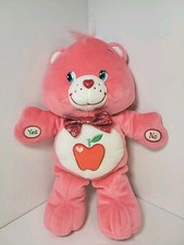 Vintagr 2004 Smart Heart Pink Talking Plush Care Bear Stuffed Animal 14" Apple