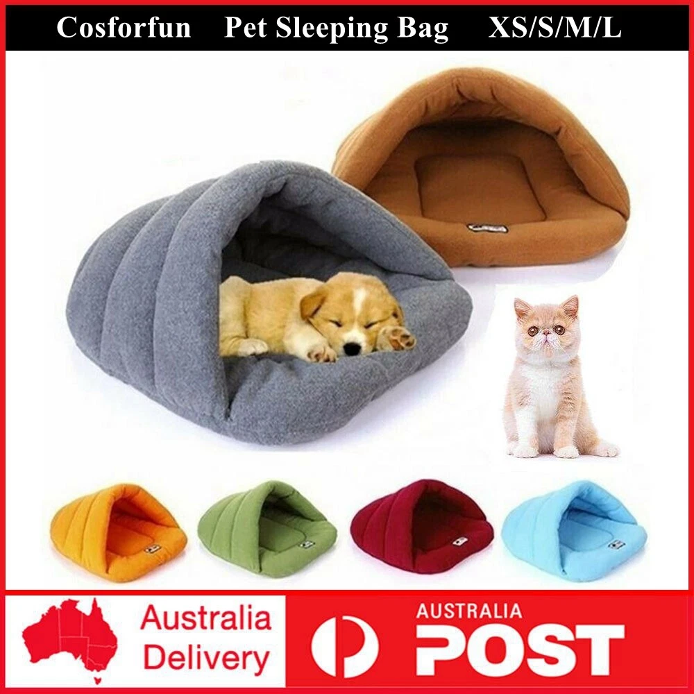 small dog sleeping bag bed Pet Cat Small Dog Puppy in sleeping bag Winter