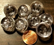 8 High Dome Clear Translucent Plastic Shank Buttons 3/4" 19mm 10153