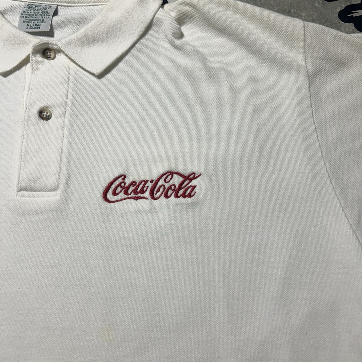 Coca Cola White Men's XL Polo Shirt | eBay