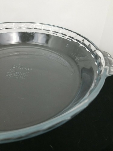 PYREX #229 9-1/2 Inch Clear Glass Fluted Scalloped Edge Deep Dish Pie Plate - Picture 3 of 6