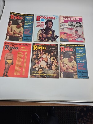 Boxing Magazines Vintage 1960s And 70s Jack Dempsy Joe Frazior George Forman