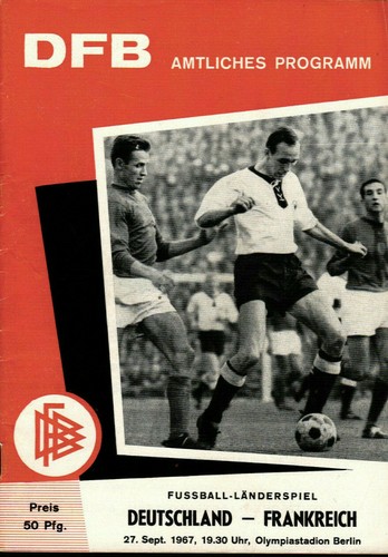 International Match 27.09.1967 Germany - France in Berlin