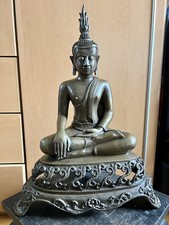 Exquisite Thai Buddha Shakyamuni Statue. Bronze 48cm