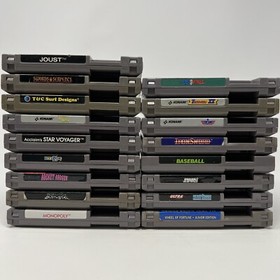 NES Nintendo 17 Game Lot Joust, Iron Sword, Baseball 5 Screw, Bayou Billy Tested