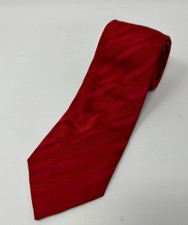 Guy Laroche Paris mens tie red striped 100 silk made in Italy 3.25x59.5