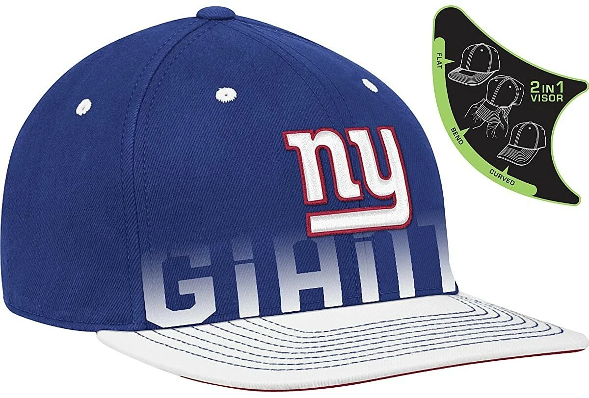 Cappello flessibile Reebok New York Giants Sideline Player forma professionale tesa piatta L XL