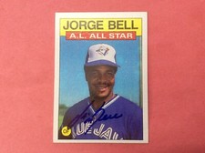 1987 Topps #718 A.L. ALL STAR Jorge Bell Autograph.