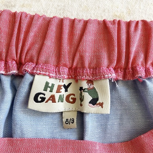 NWT Hey Gang Girls Size 8/9 Skirt Flared Pockets Blue Red 100% Cotton - Picture 3 of 6